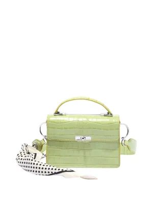 ( PRELOVED ) Marc Jacobs The Downtown Crocodile Top Handle Bag In Lime H961L01PF22