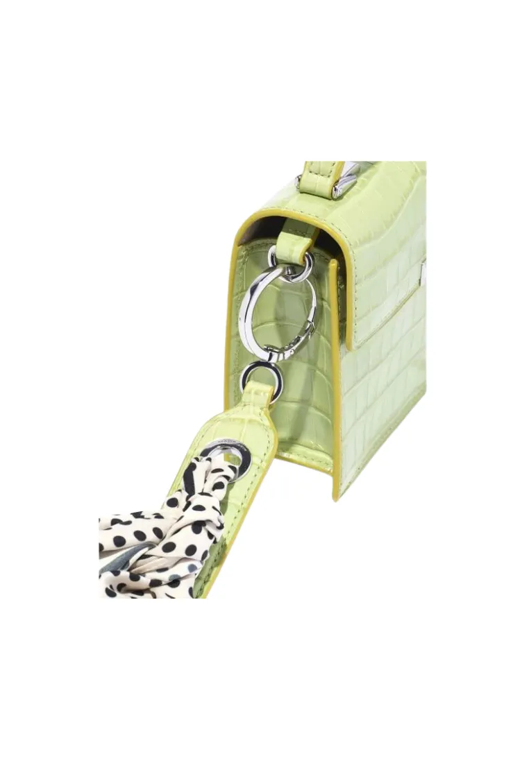 ( PRELOVED ) Marc Jacobs The Downtown Crocodile Top Handle Bag In Lime H961L01PF22