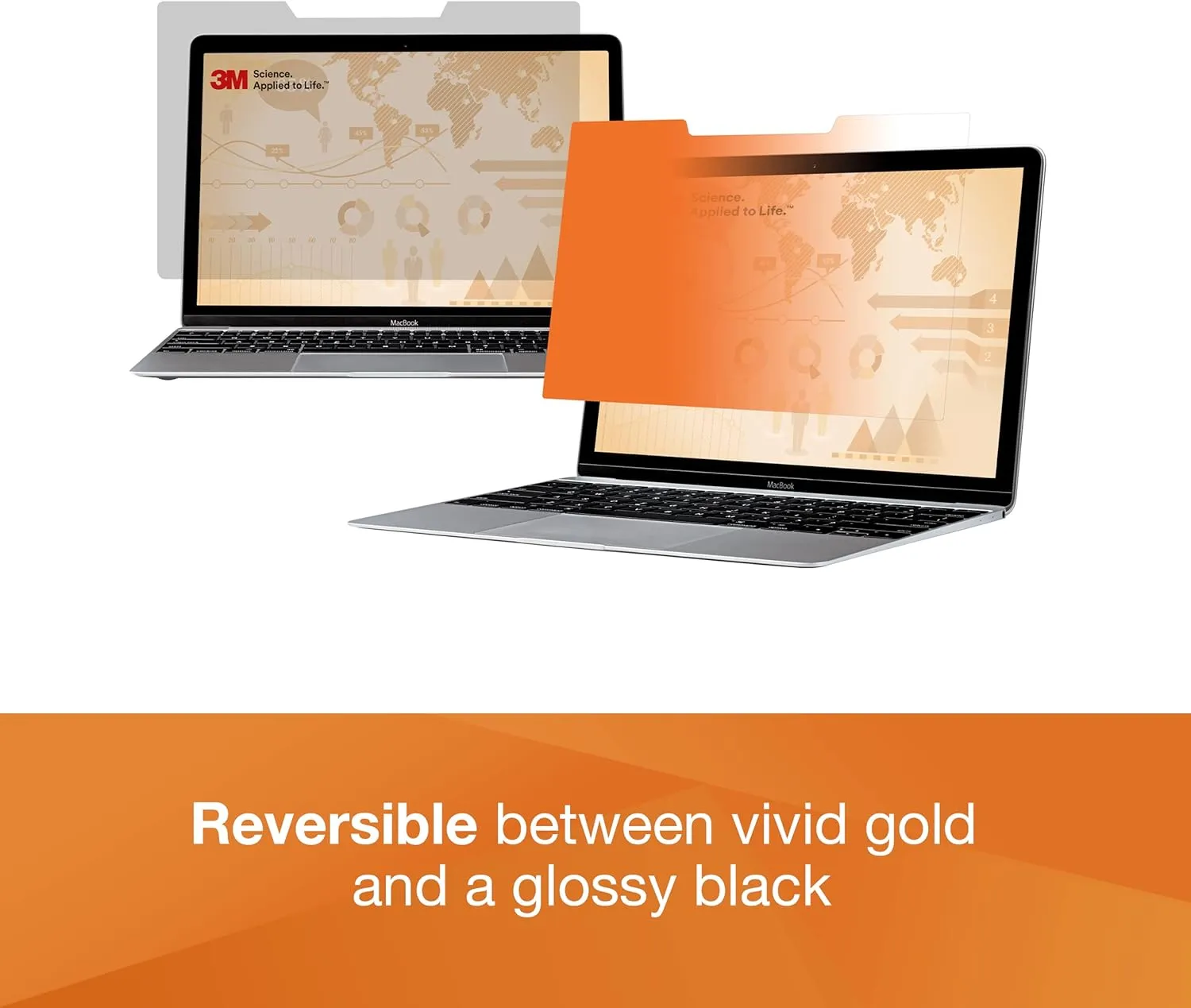 3M Gold Privacy Filter For Full Screen 15.6in Widescreen Laptop With Comply Attachment System GF156W9E