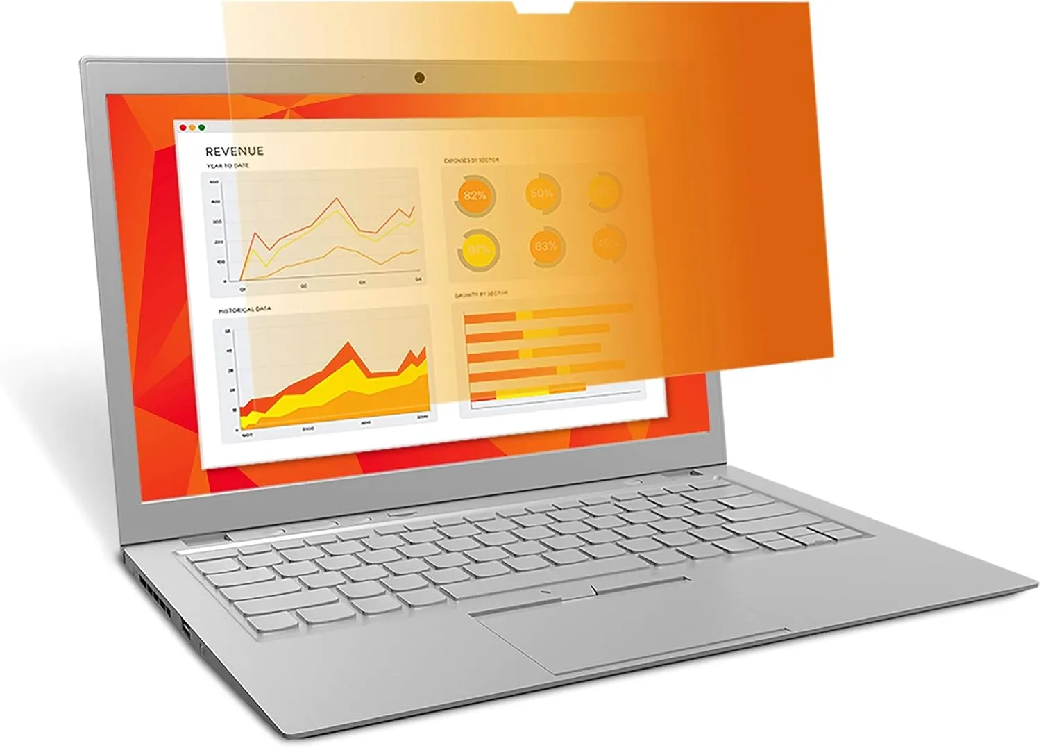 3M Gold Privacy Filter For Full Screen 15.6in Widescreen Laptop With Comply Attachment System GF156W9E