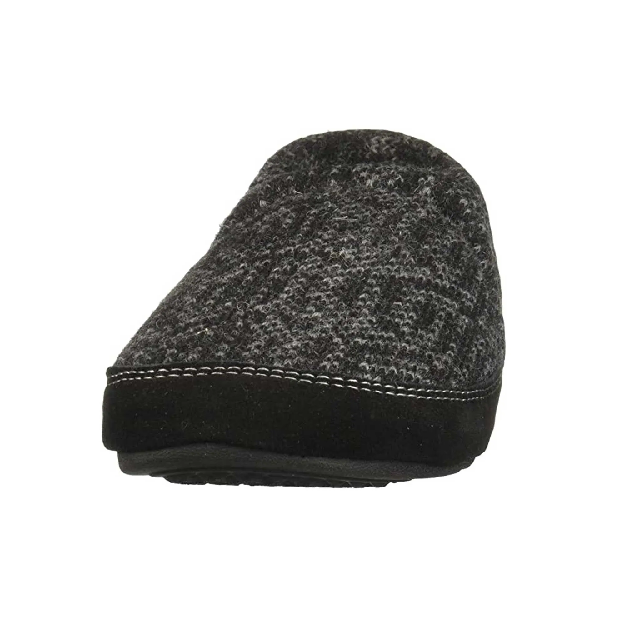 Acorn Men's Moc Slippers - Fave Gore Wool, Charcoal Tweed, Medium | A11172CTWMM