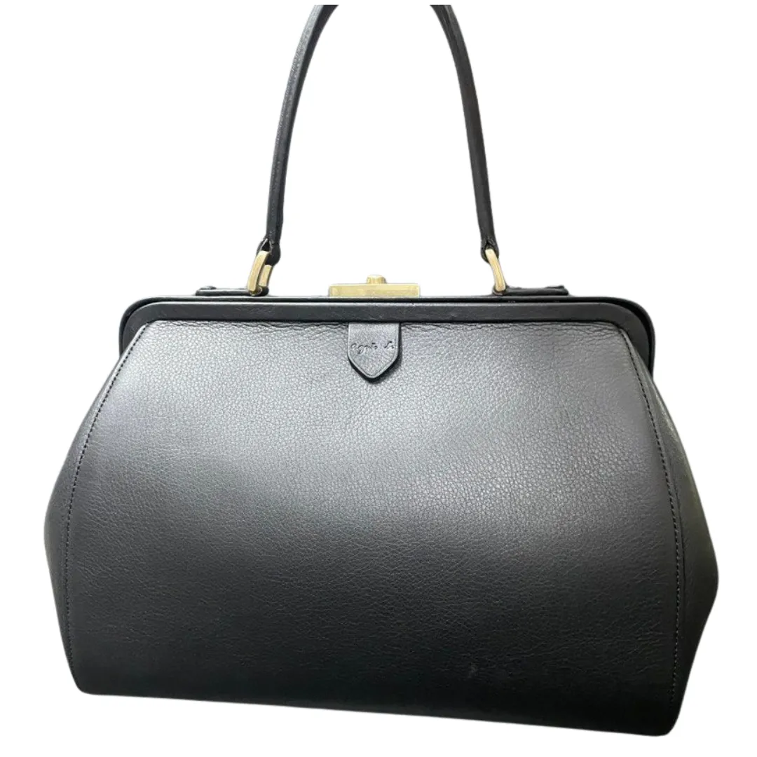 Agnes B Leather Top Handle Bag