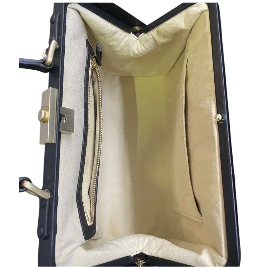 Agnes B Leather Top Handle Bag