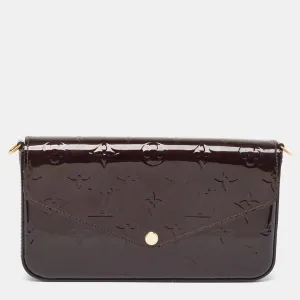 Amarante Monogram Vernis Pochette Felicie Bag