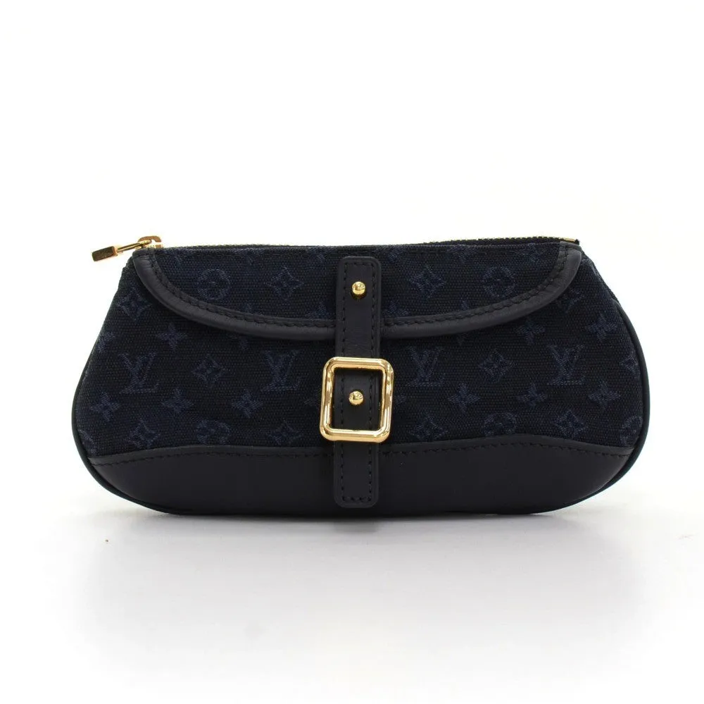 Anne Sophie Mini Lin Canvas Clutch Bag