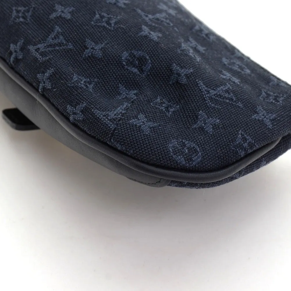 Anne Sophie Mini Lin Canvas Clutch Bag