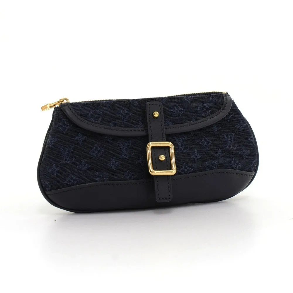 Anne Sophie Mini Lin Canvas Clutch Bag
