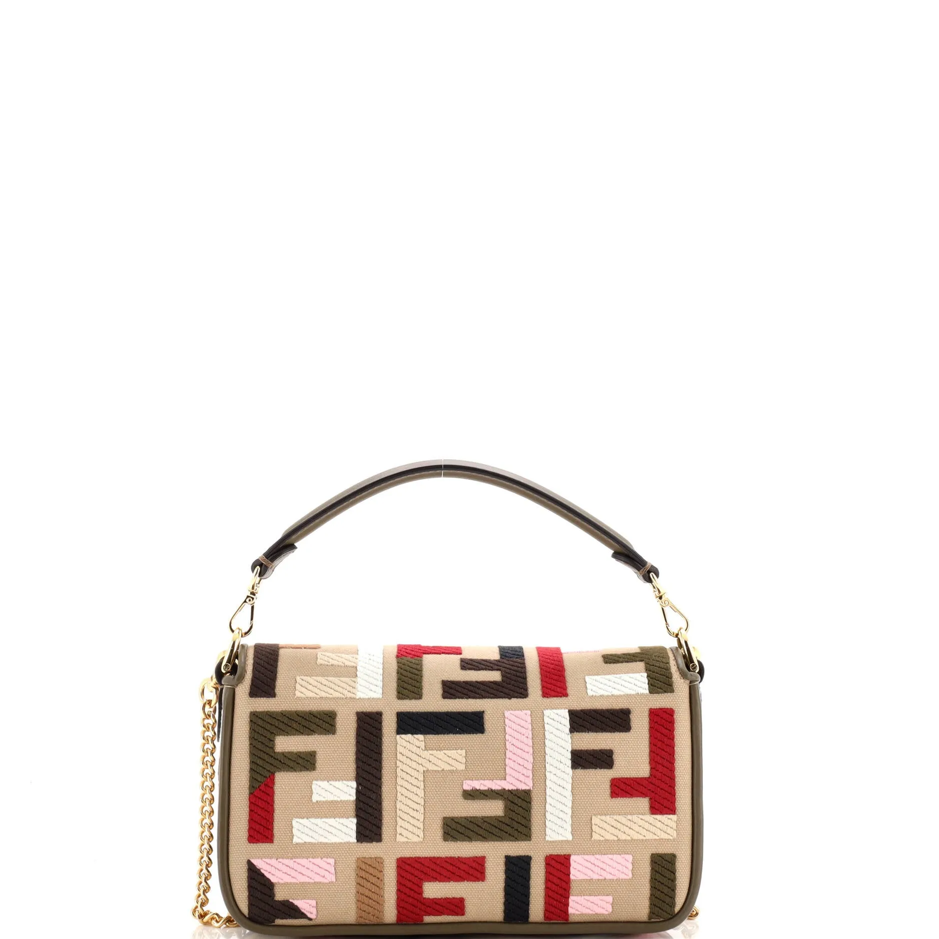 Baguette NM Bag Zucca Embroidered Canvas Mini
