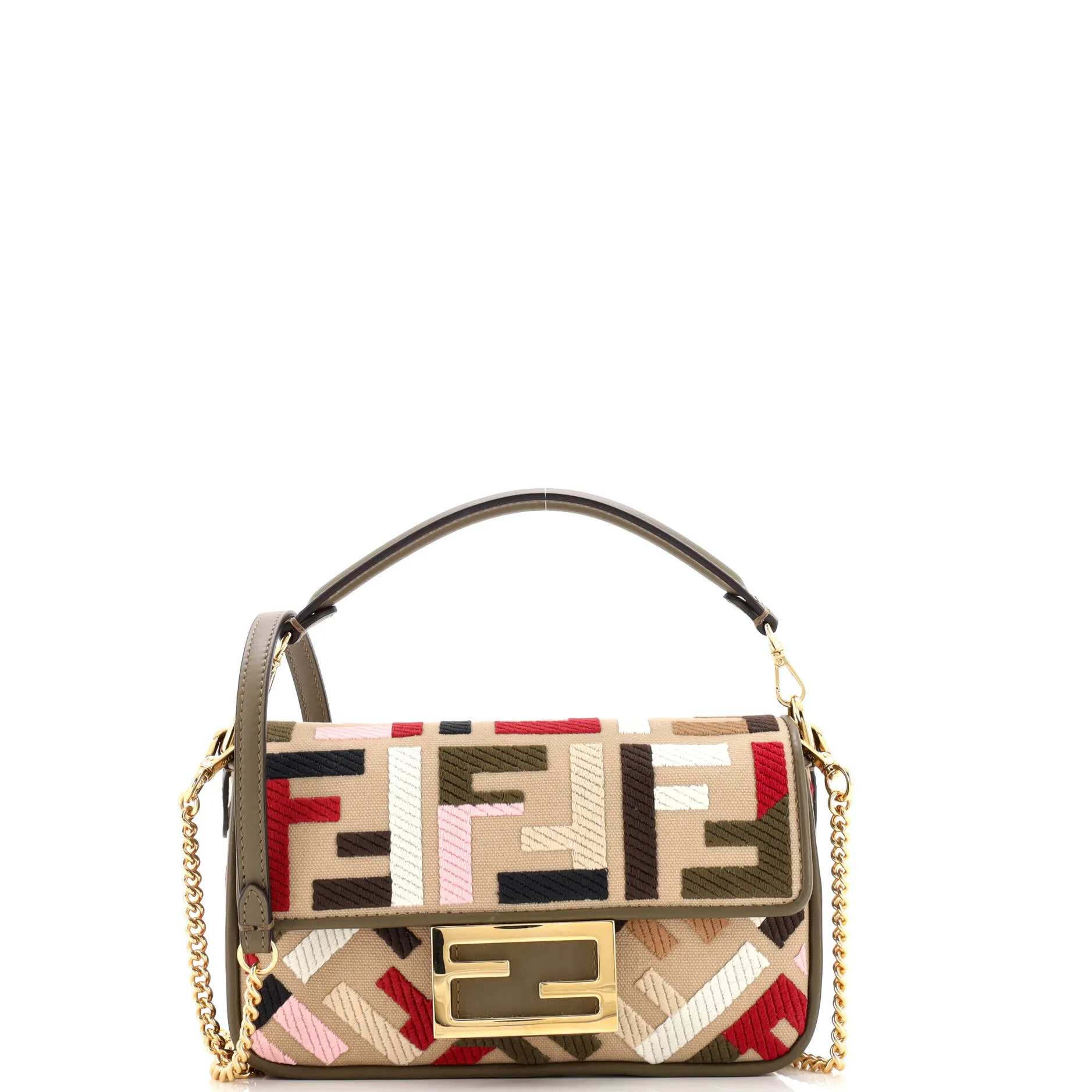 Baguette NM Bag Zucca Embroidered Canvas Mini