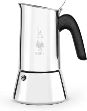 Bialetti 0007254/CN Venus Induction Coffee Maker, 4 Cups, Silver