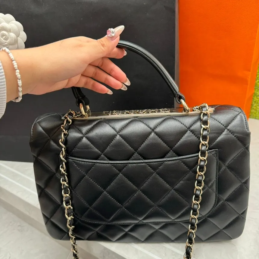 BIG DISCOUNT  Chanel Classic Black Quilted Leather Satchel Bag
