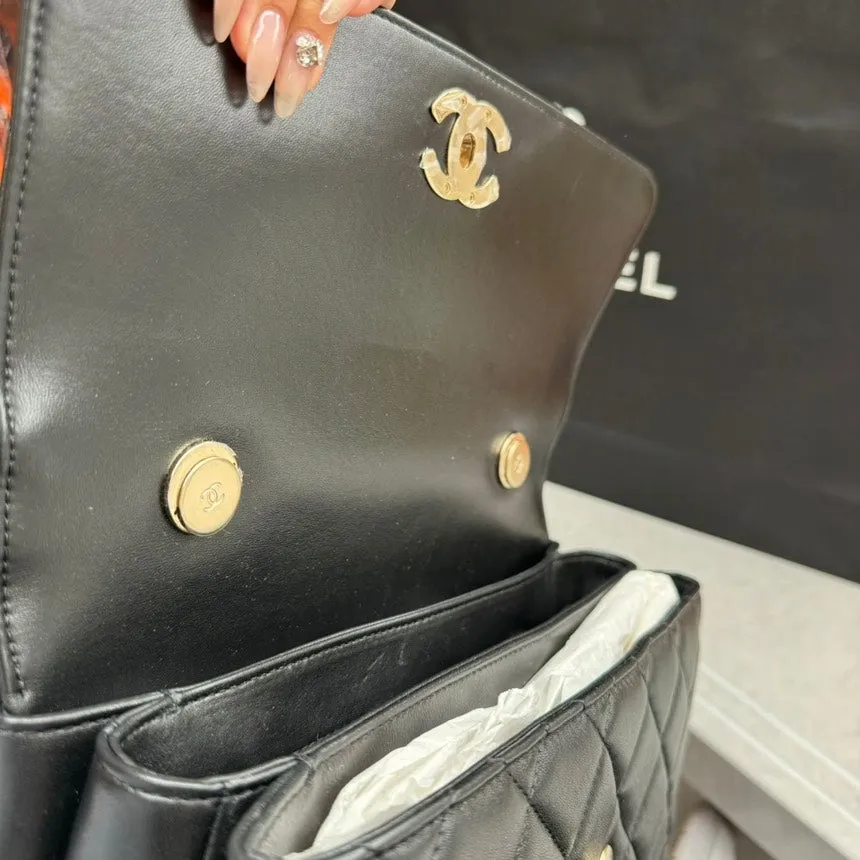 BIG DISCOUNT  Chanel Classic Black Quilted Leather Satchel Bag