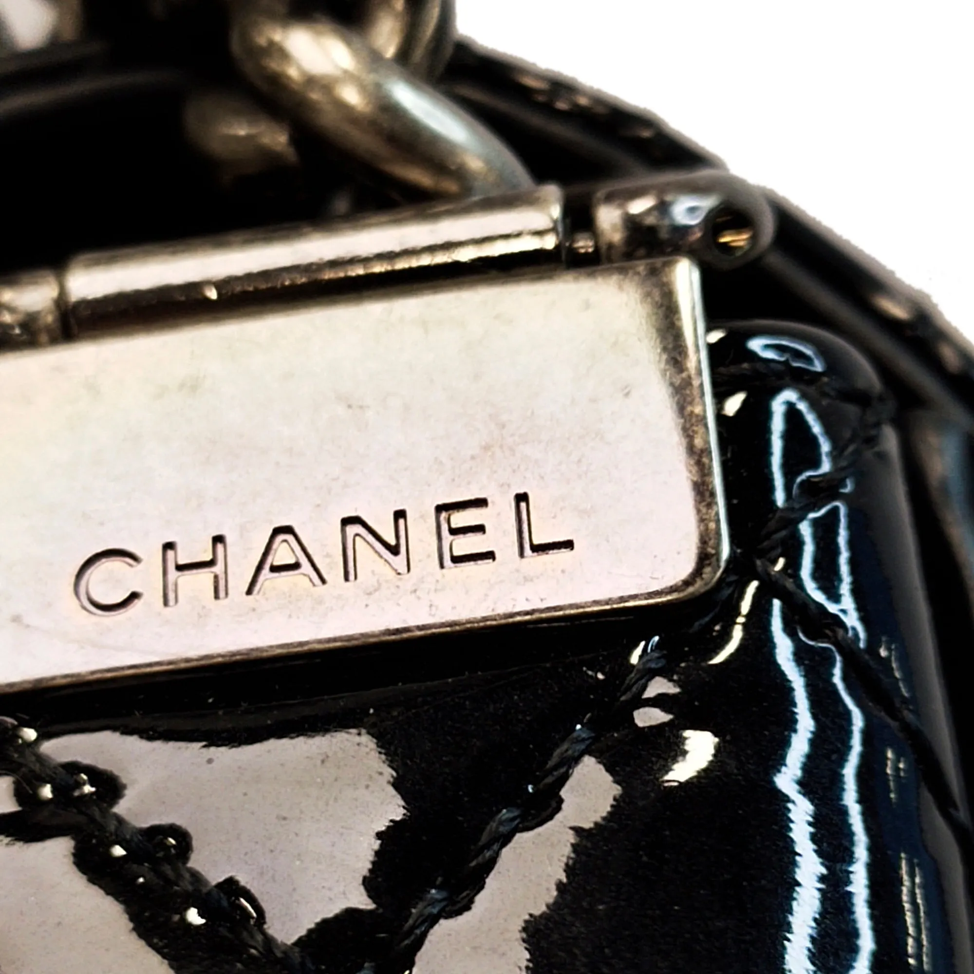 Black Chanel Medium Patent Reverso Boy Flap Shoulder Bag