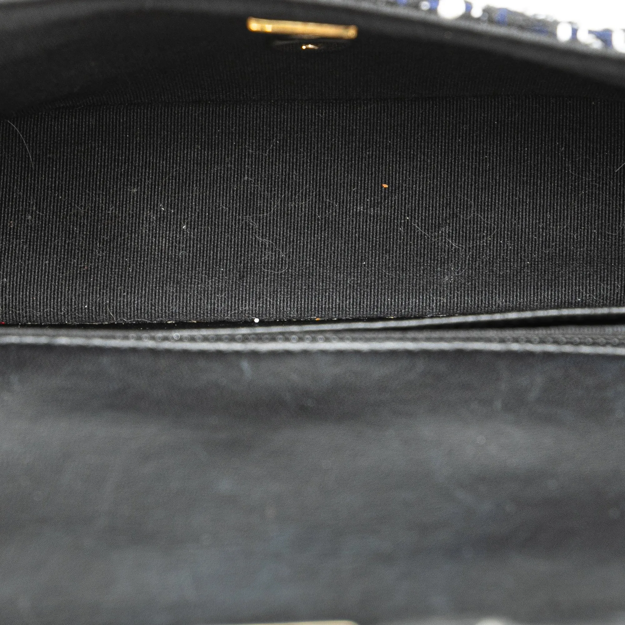 Black Chanel Mini Tweed Resin Heart Flap Crossbody Bag