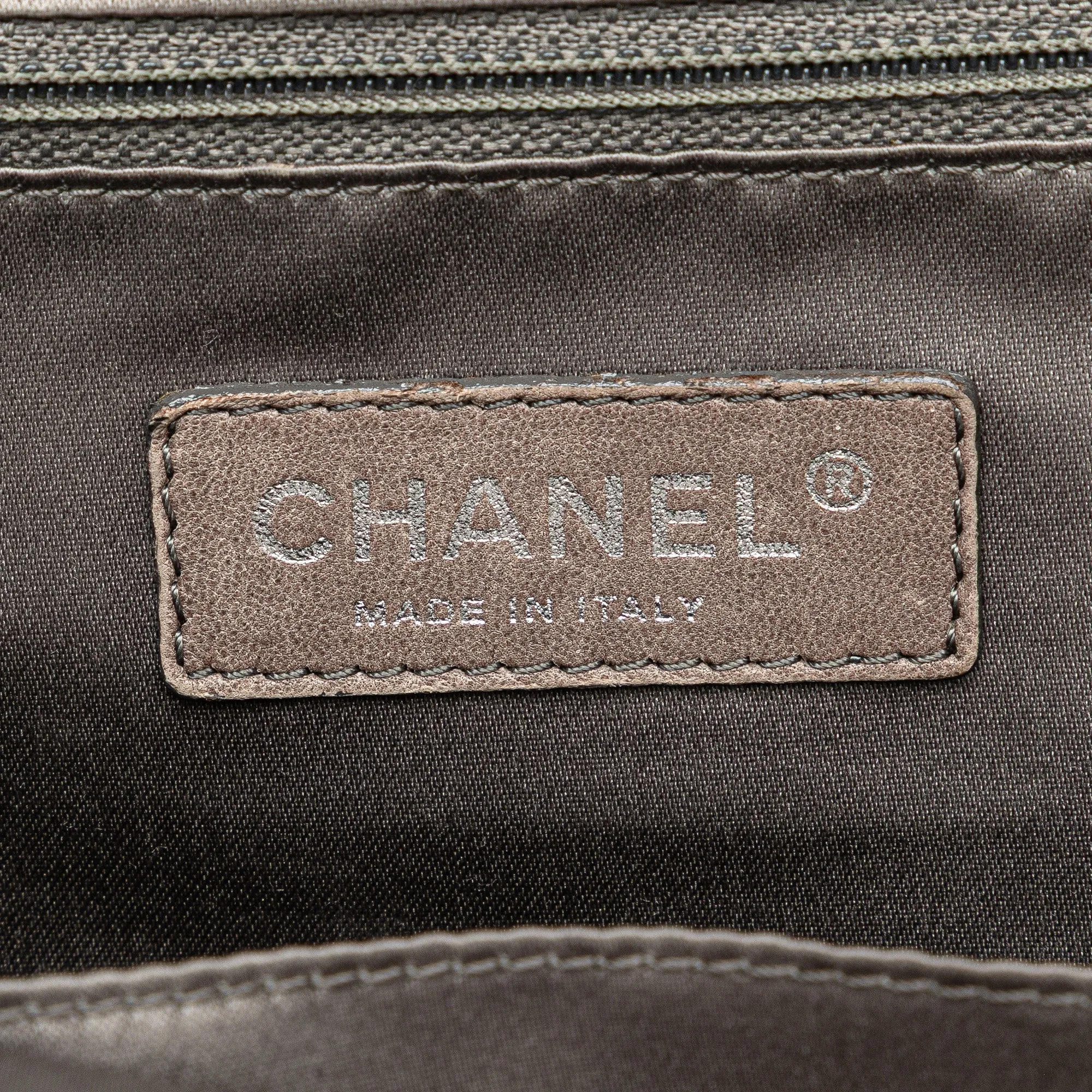 Black Chanel Quilted Glazed Calfskin and Tweed Portobello Frame Satchel