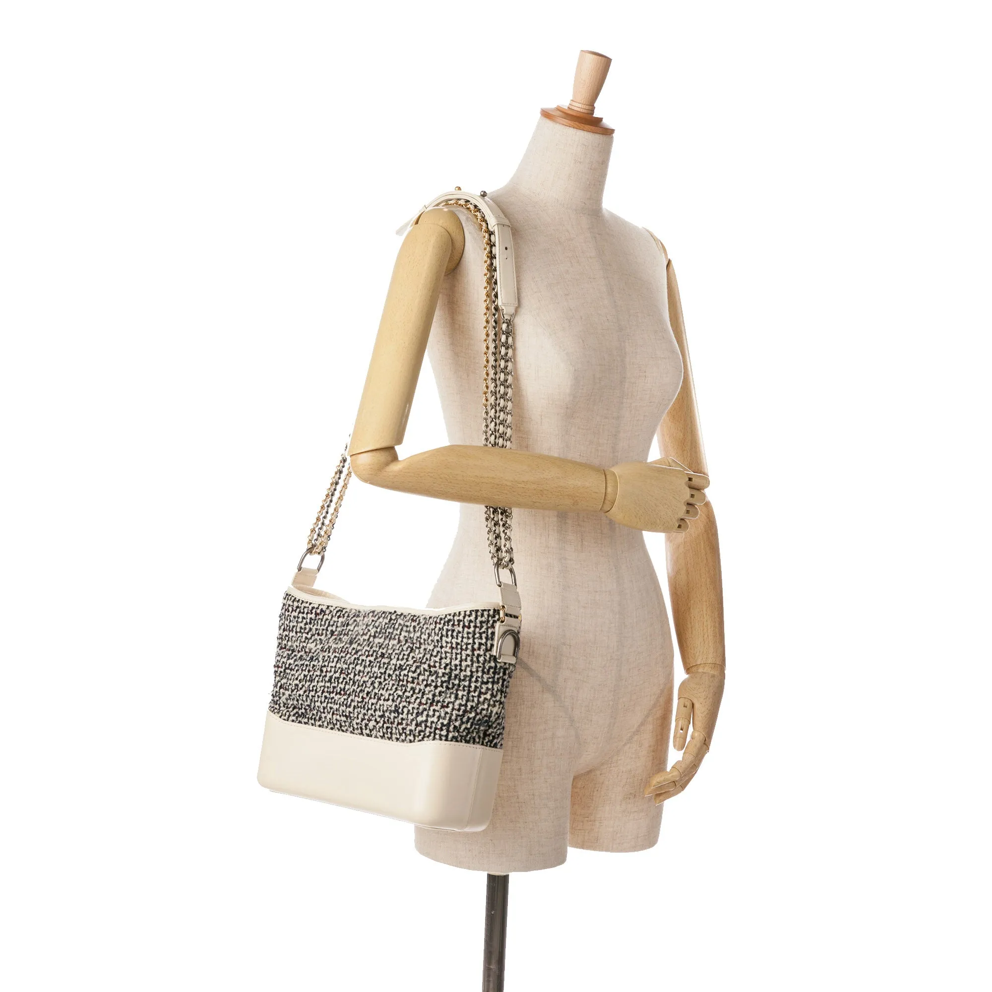 Blue Chanel Medium Tweed and Lambskin Gabrielle Crossbody