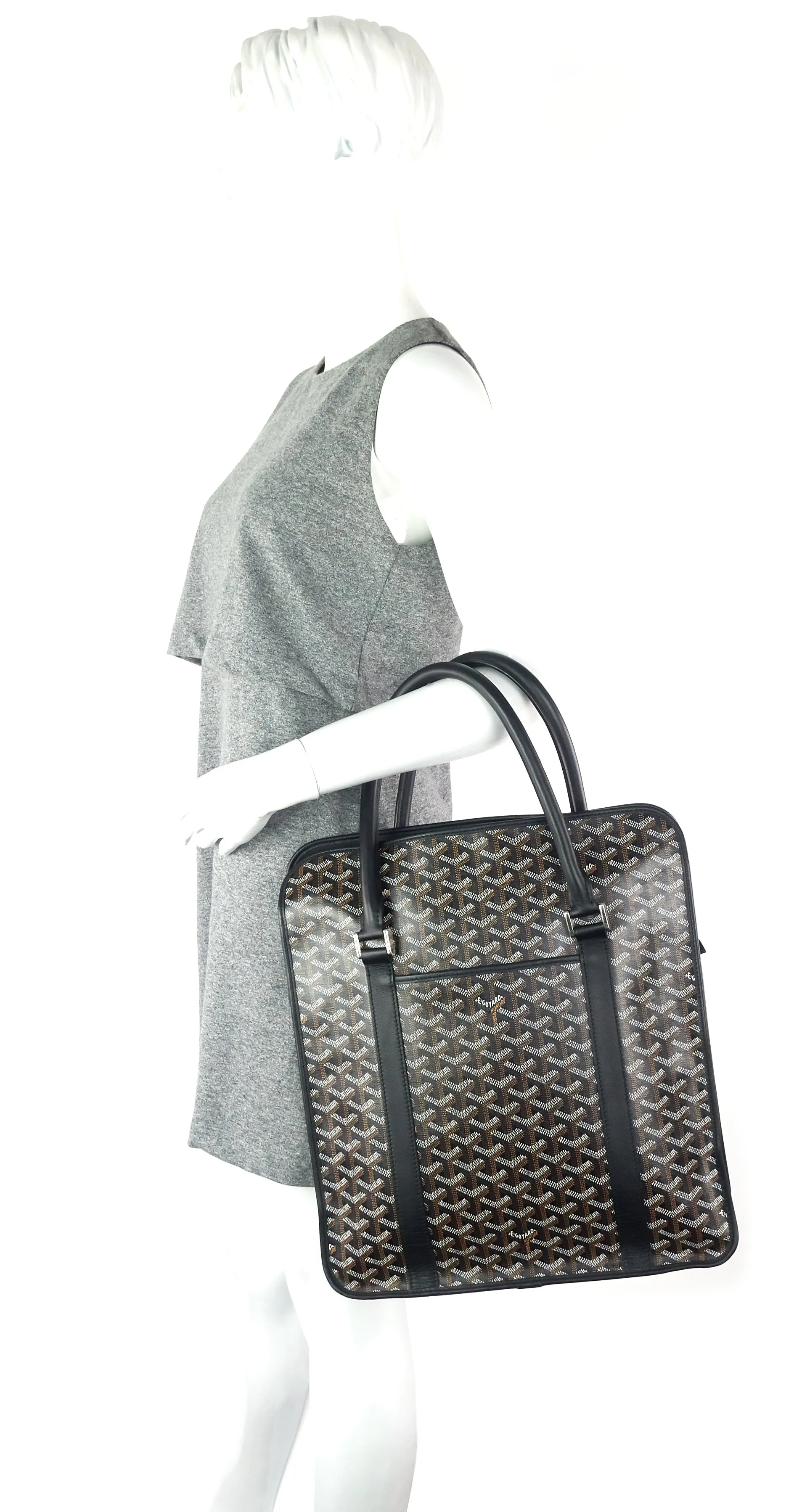 Bourgogne Goyardine Canvas and Chevroches Calfskin Bag