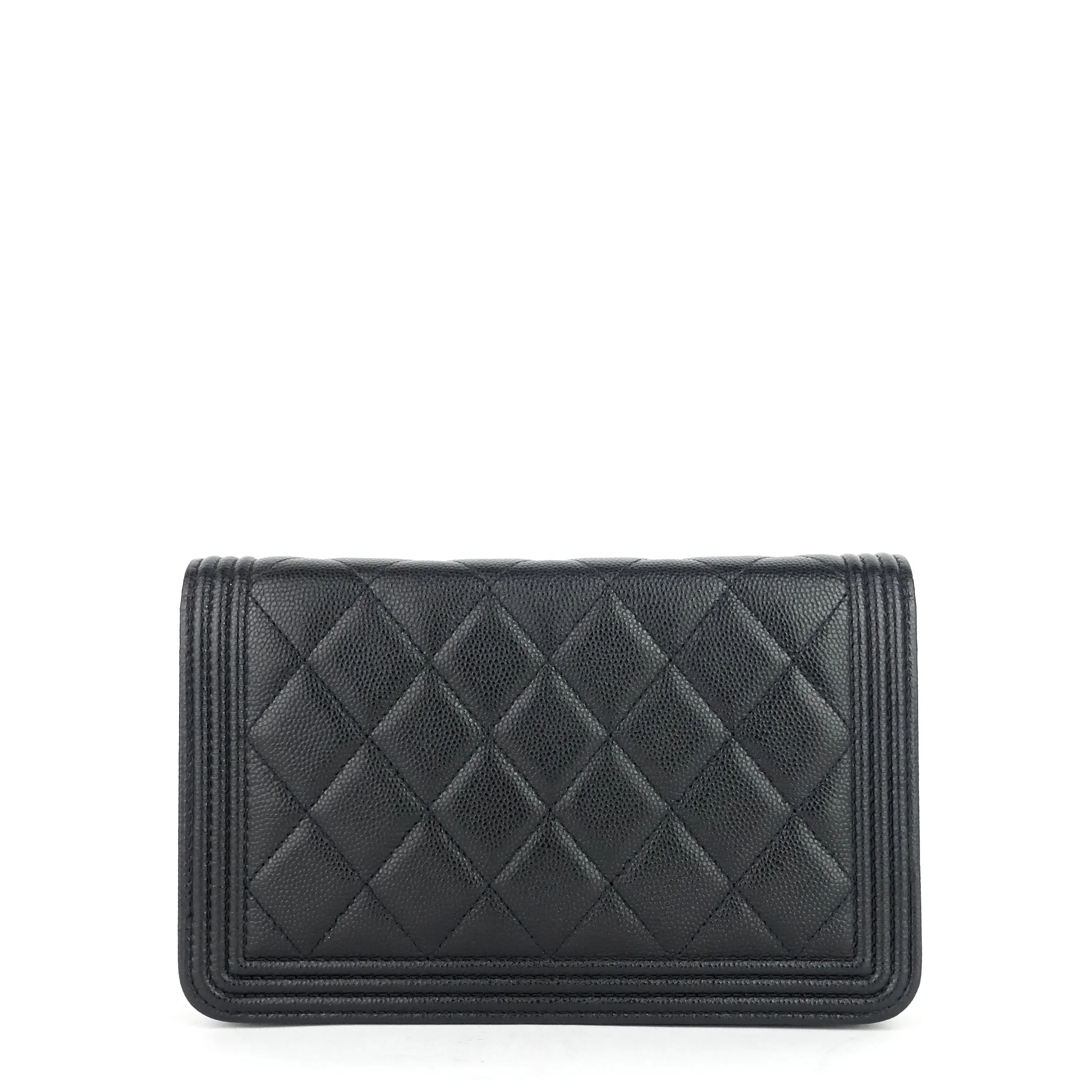 Boy Caviar Leather Wallet on Chain Bag