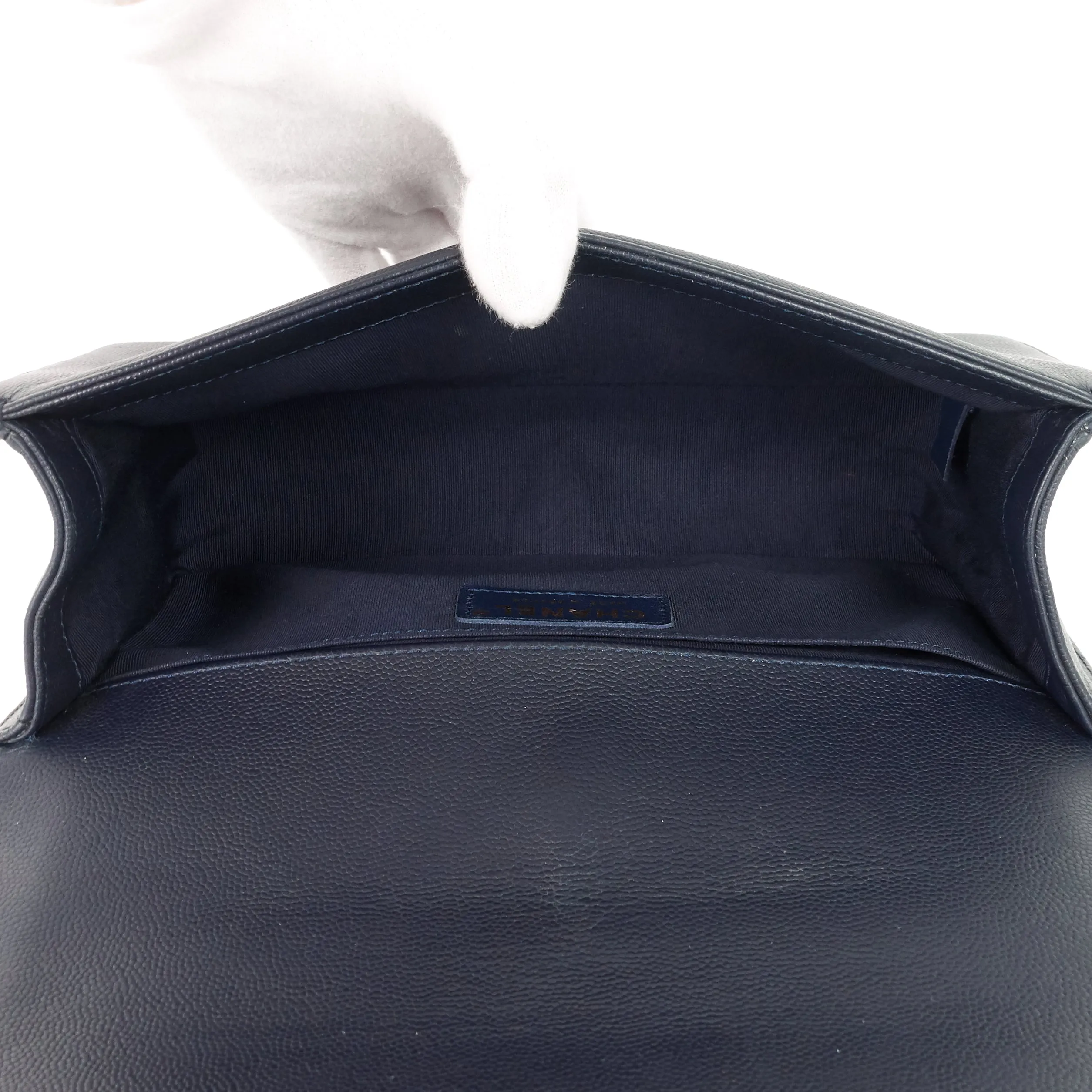 Boy Flap Old Medium Caviar Leather Bag