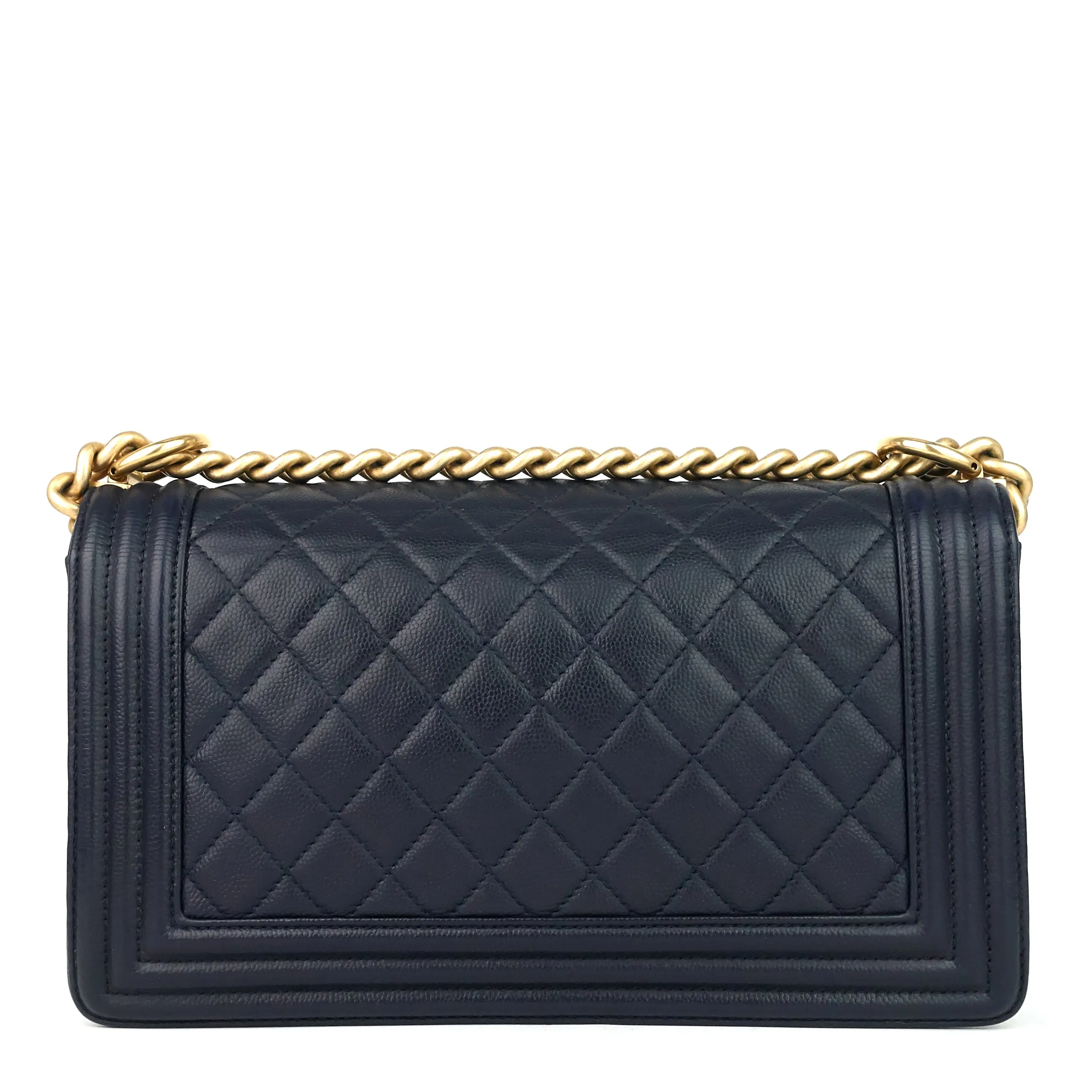Boy Flap Old Medium Caviar Leather Bag