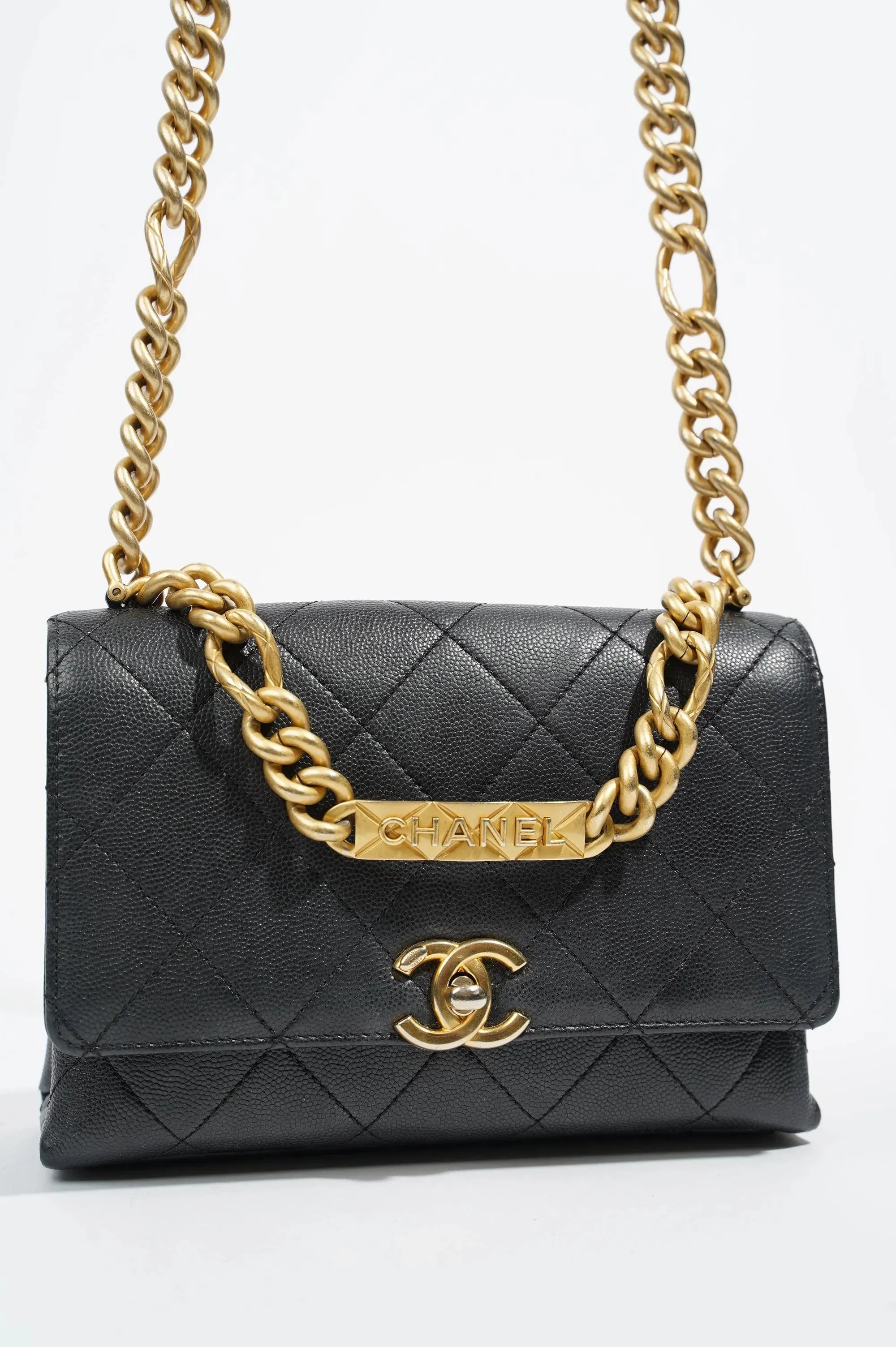 Bracelet on Chain Quilted Mini Flap Bag