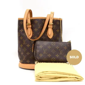 Bucket PM Monogram Canvas Shoulder Bag