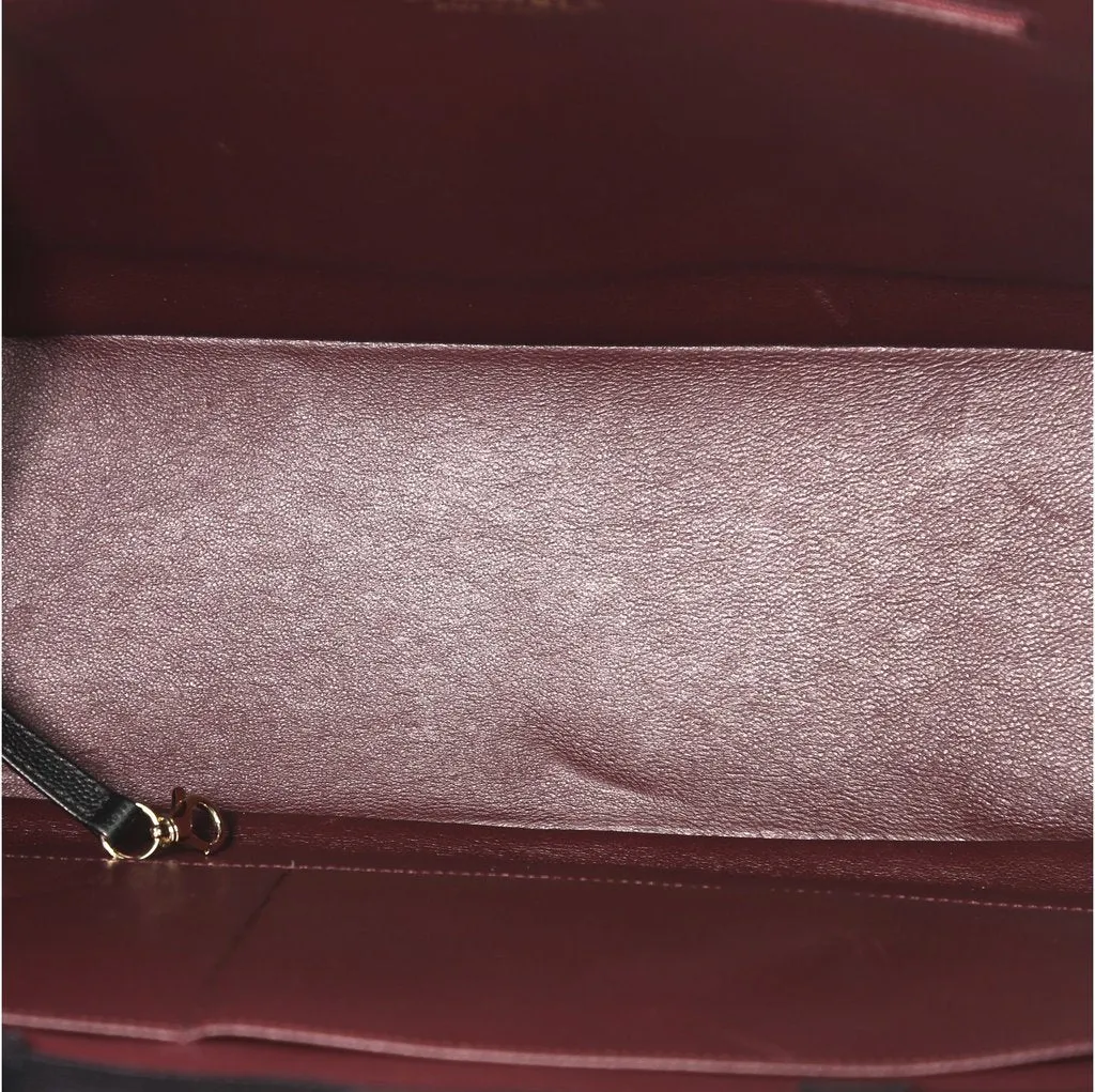 Business Affinity Caviar Leather Large Shopping Tote Bag