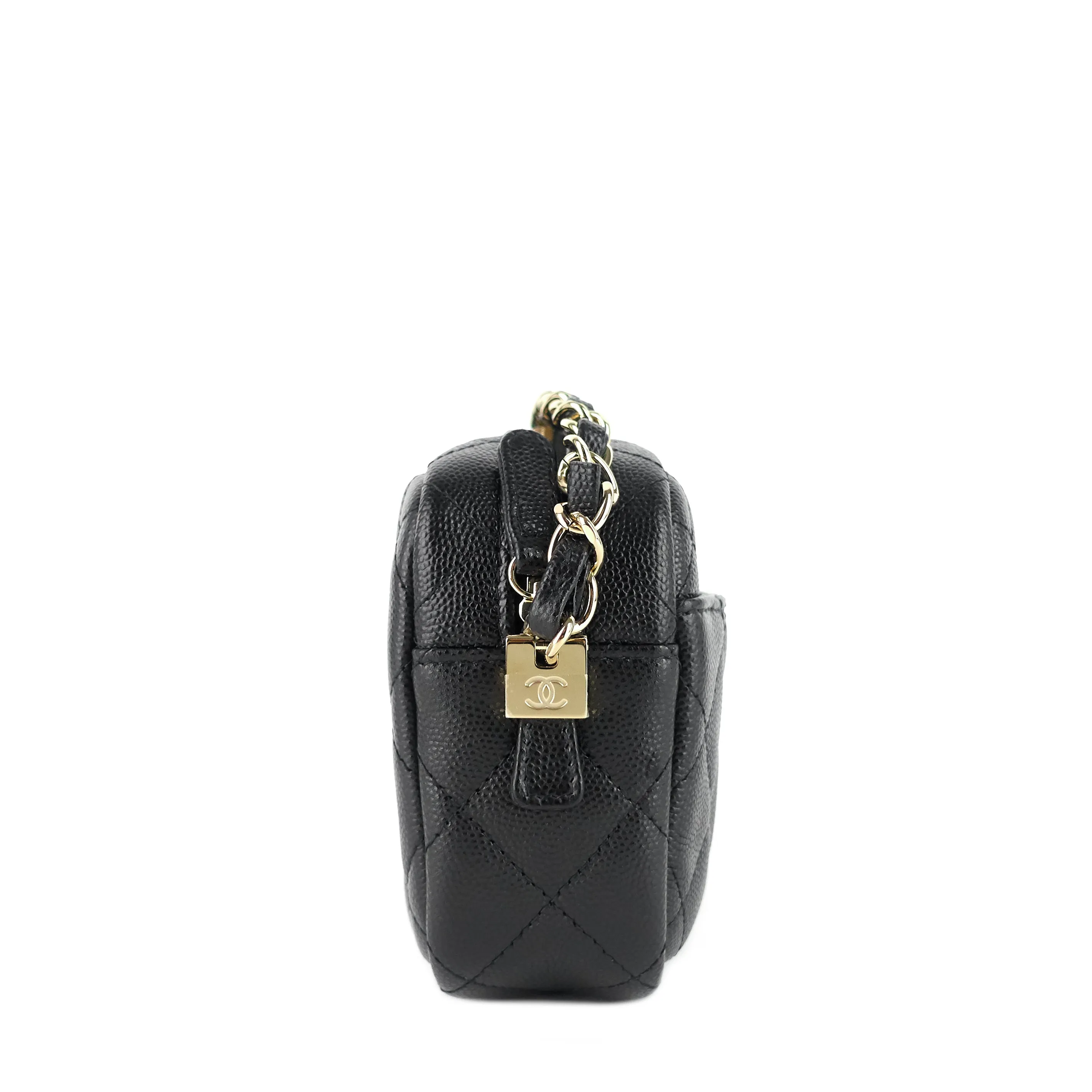 Camera Case Mini Caviar Leather Bag