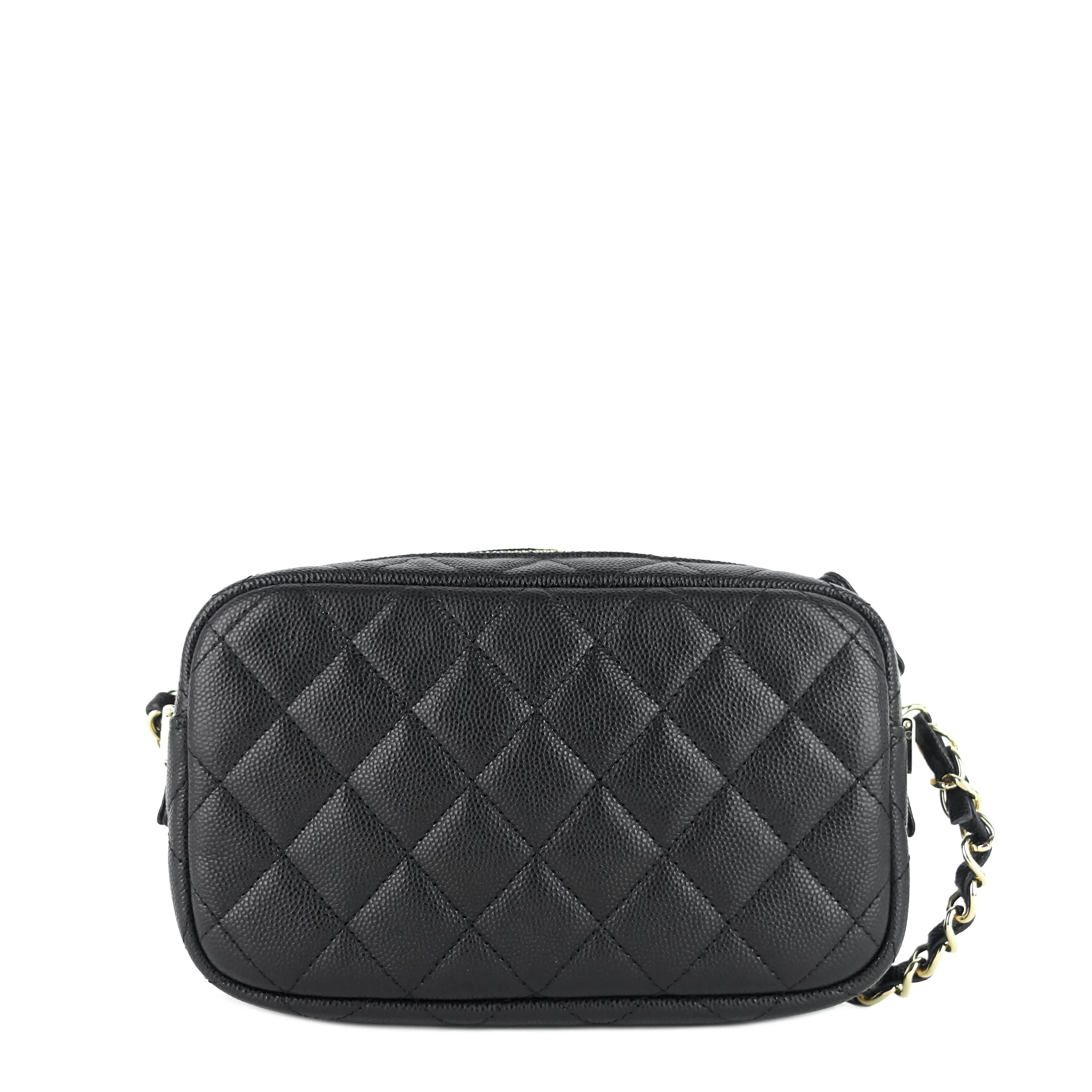 Camera Case Mini Caviar Leather Bag