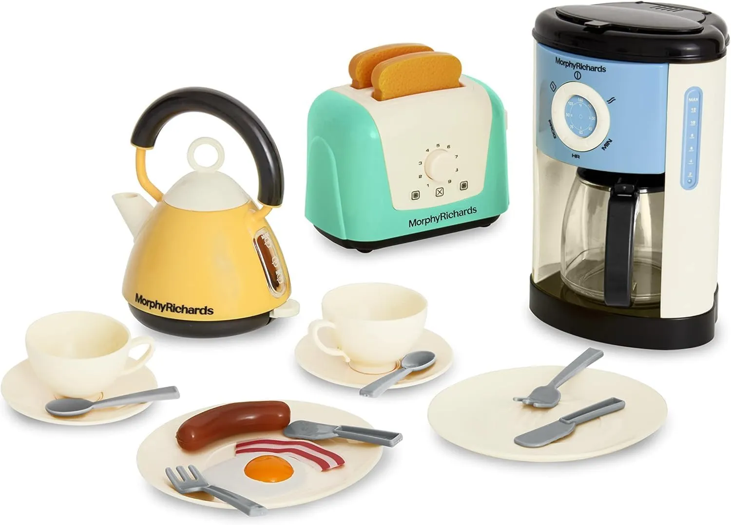 Casdon Morphy Richards Kitchen Set | Toy Kitchen Appliances for Children Aged 3  | Includes Toaster, Coffee Maker, Kettle & More!