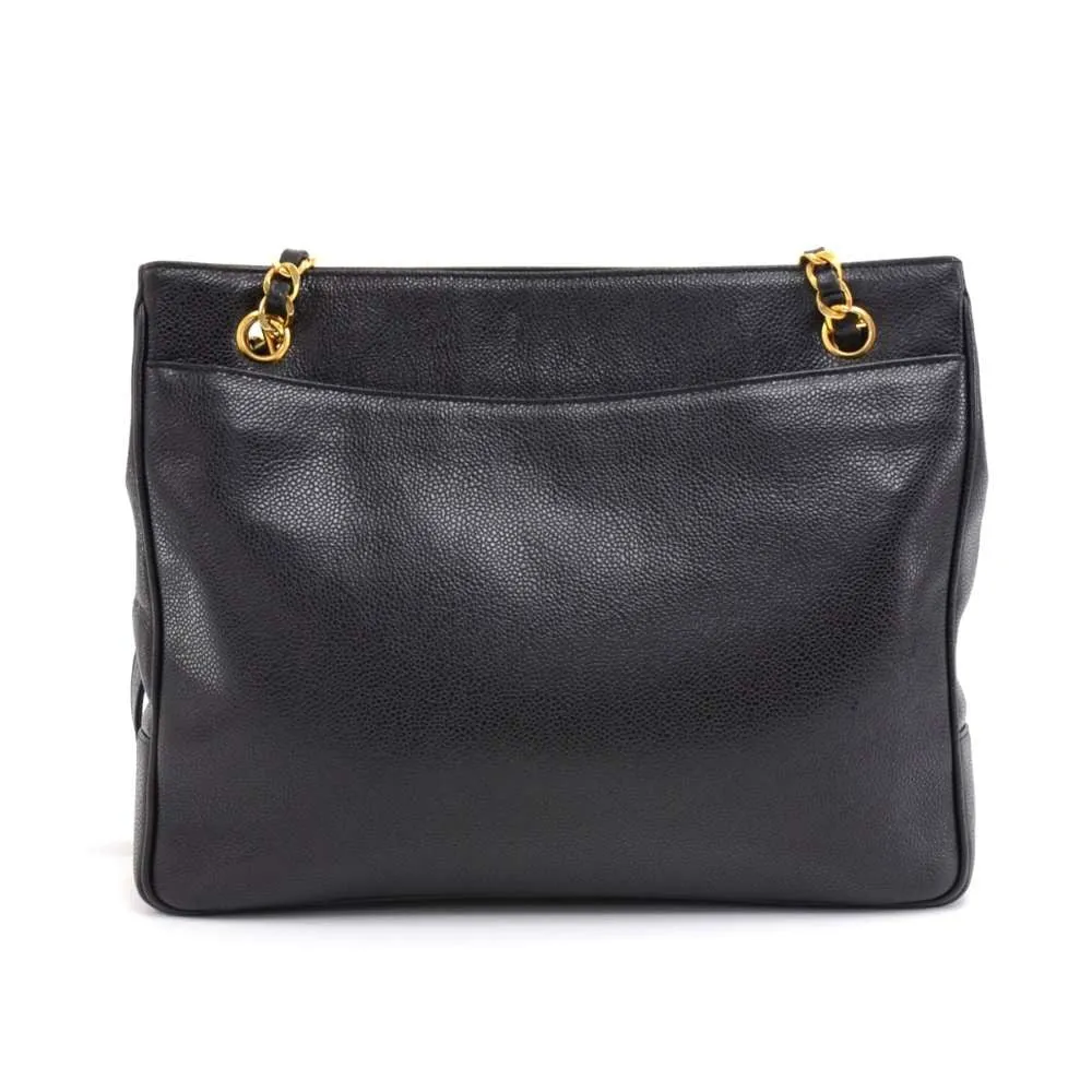 Caviar Leather CC Monogram Tote Bag