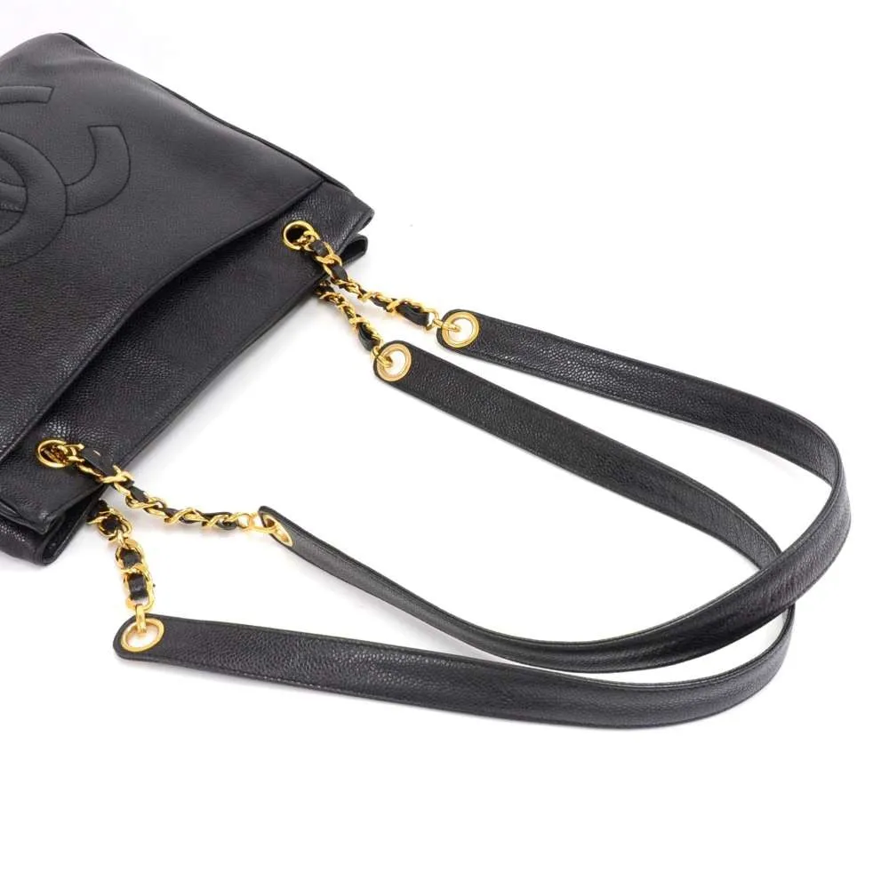 Caviar Leather CC Monogram Tote Bag