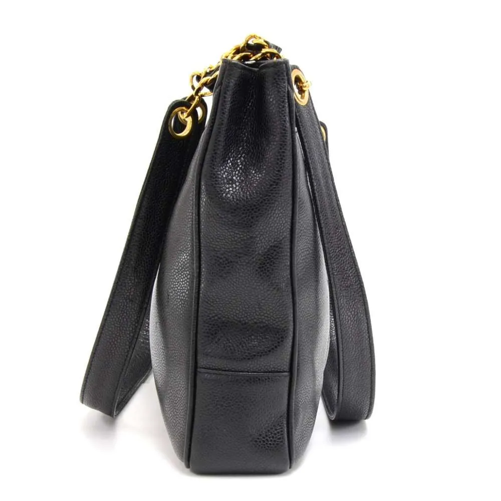 Caviar Leather CC Monogram Tote Bag