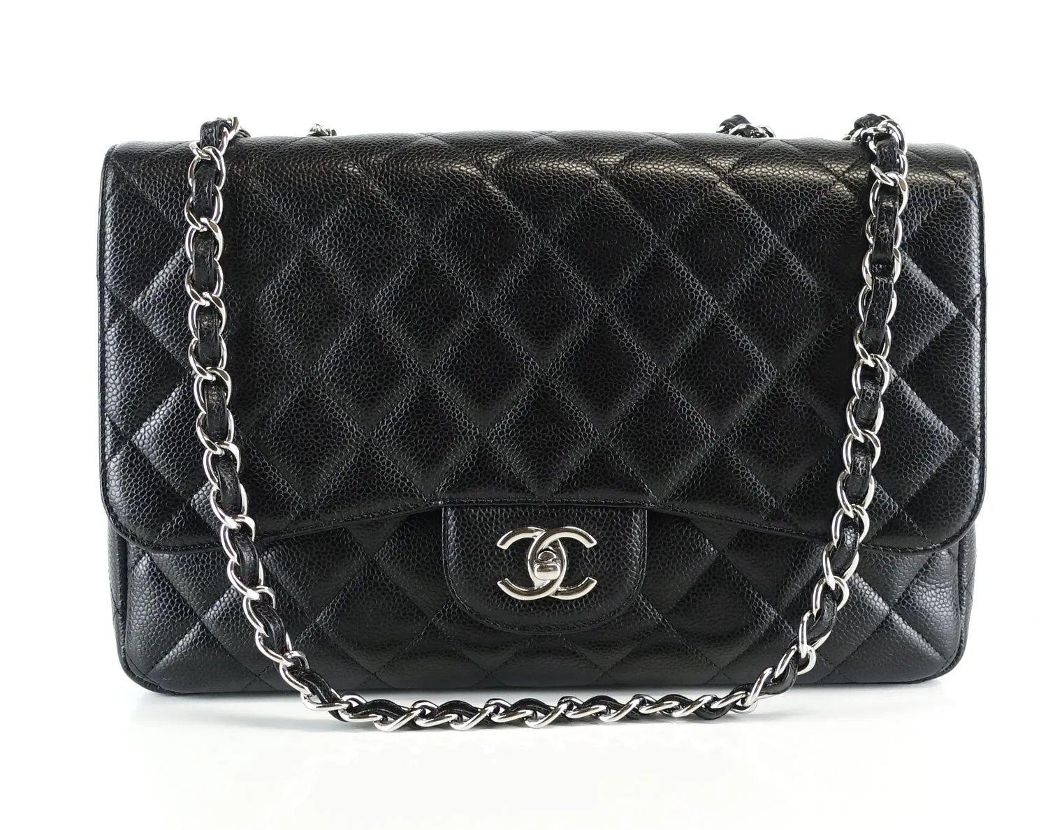 Caviar Leather Jumbo Flap Bag