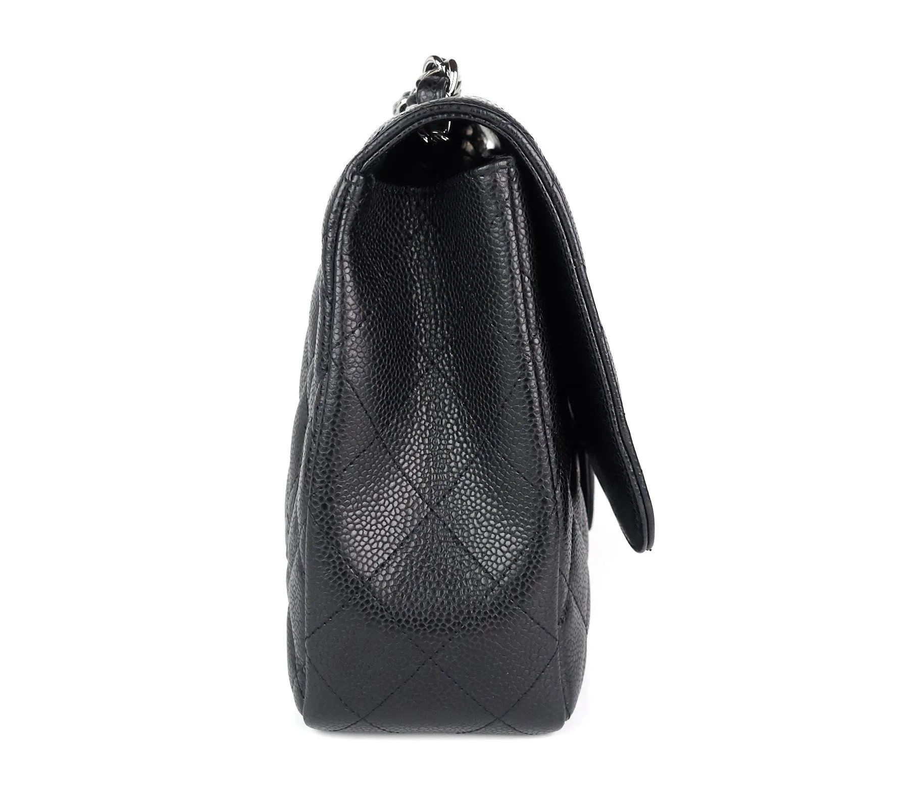 Caviar Leather Jumbo Flap Bag