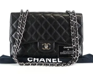 Caviar Leather Jumbo Flap Bag