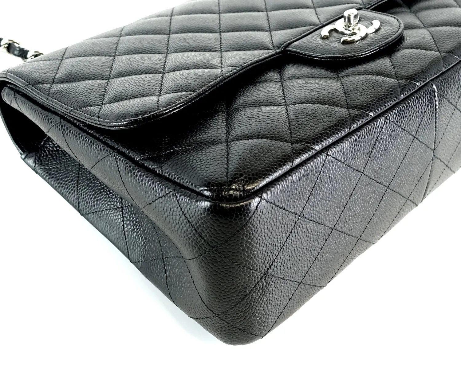 Caviar Leather Jumbo Flap Bag
