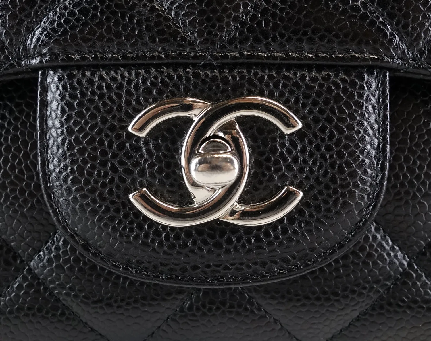 Caviar Leather Jumbo Flap Bag
