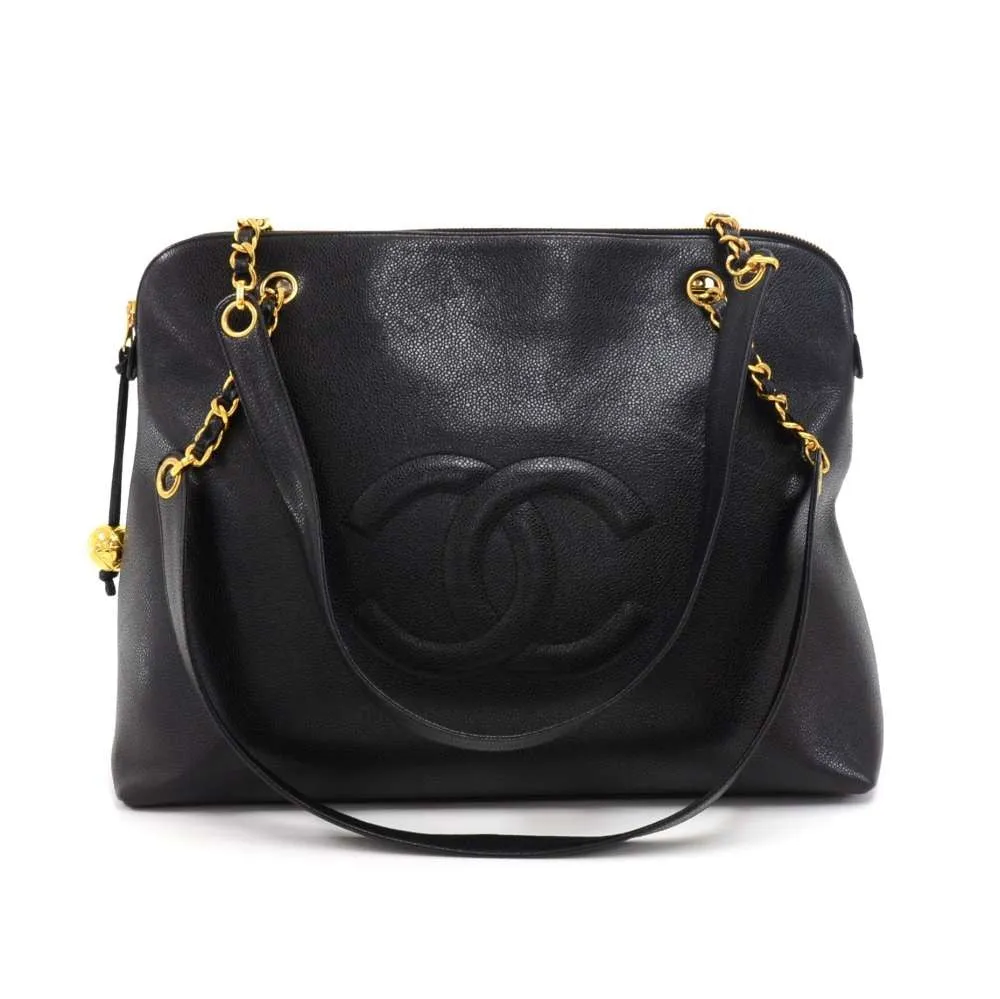 Caviar Leather Jumbo Tote Bag