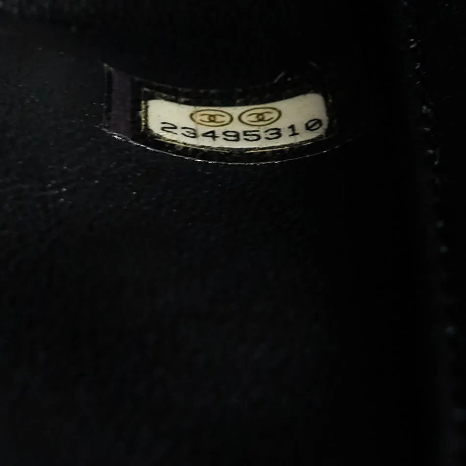 CC Coco Small Caviar and Lizard-Embossed Calfskin Top Handle Bag