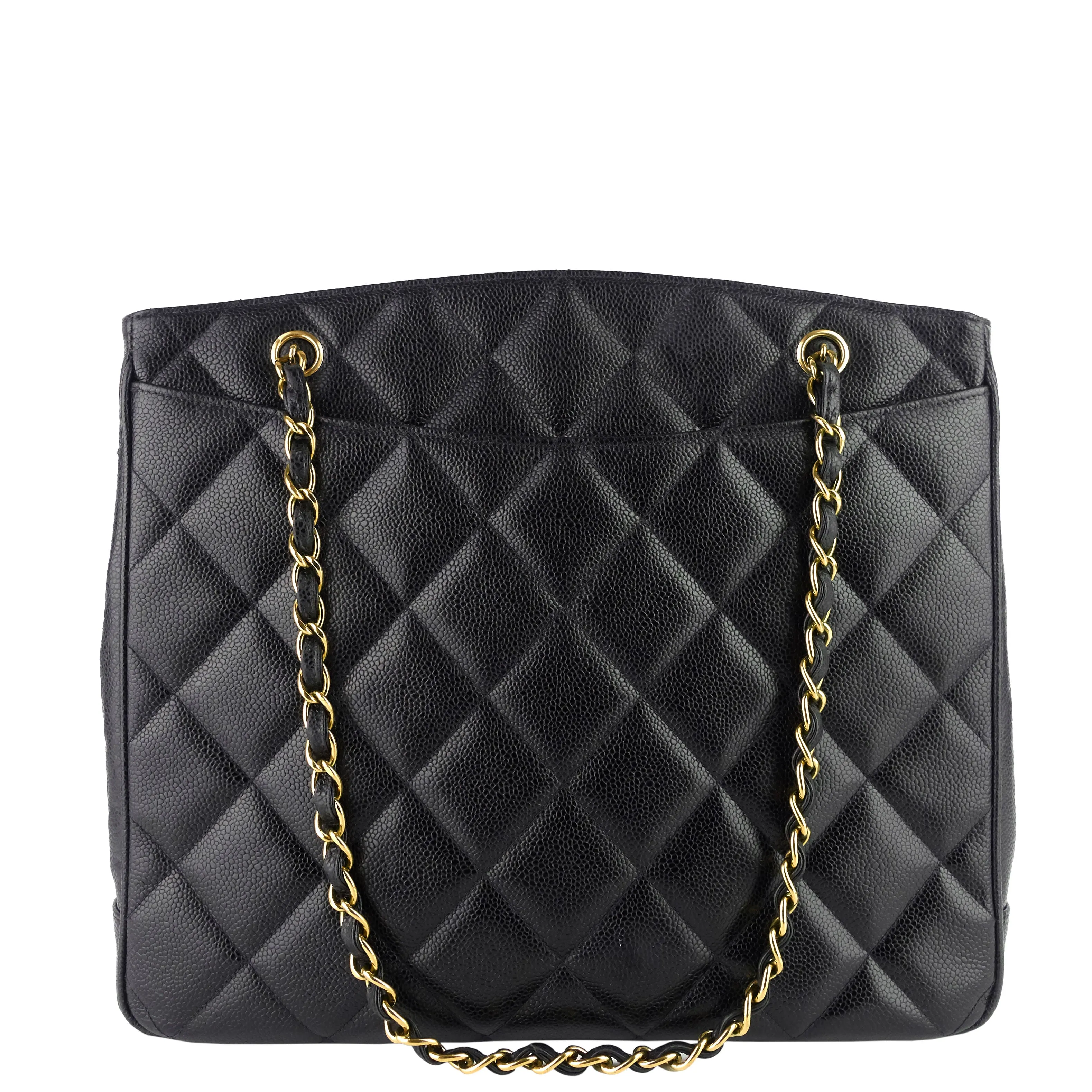 CC Turnlock Caviar Leather Bag