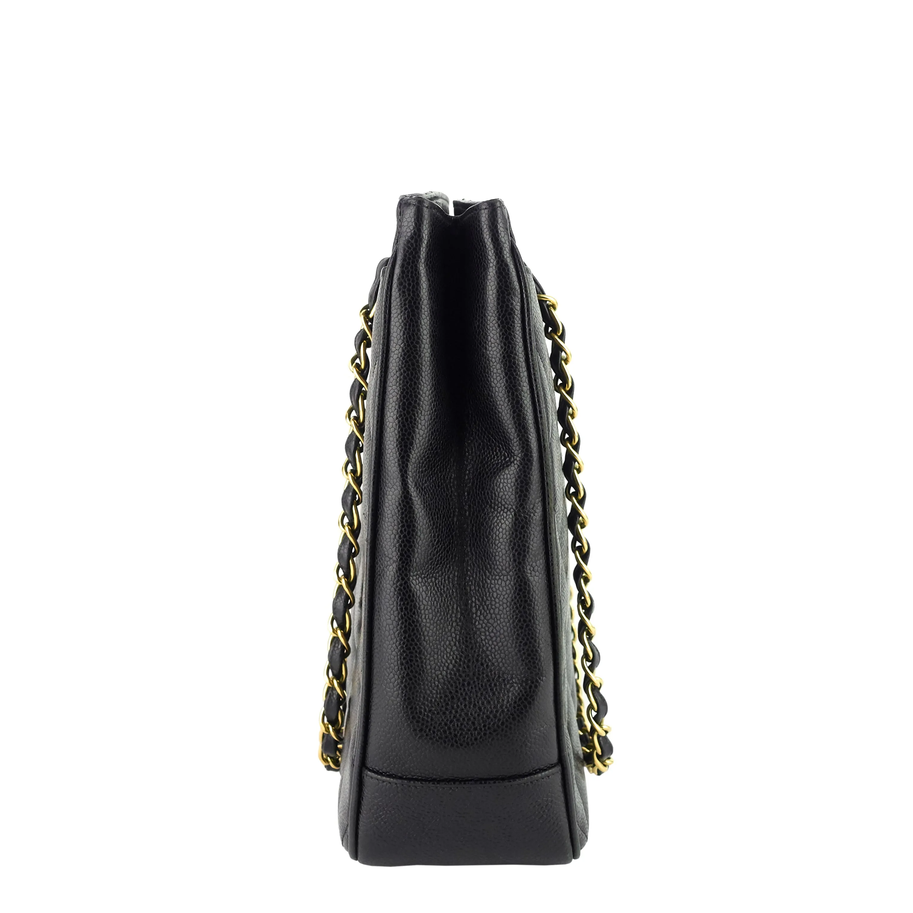 CC Turnlock Caviar Leather Bag