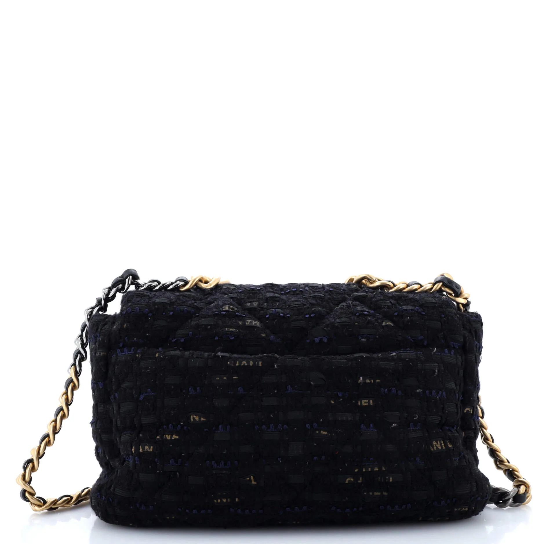 Chanel 19 Flap Bag Quilted Tweed And