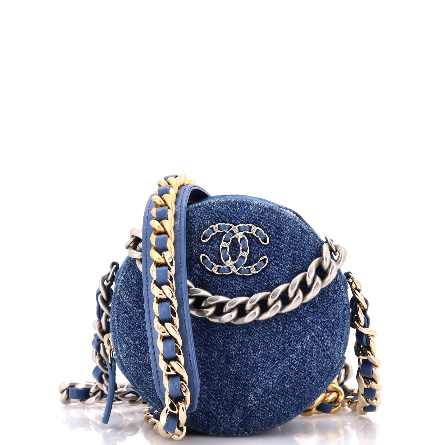 Chanel 19 Round Clutch With Chain
