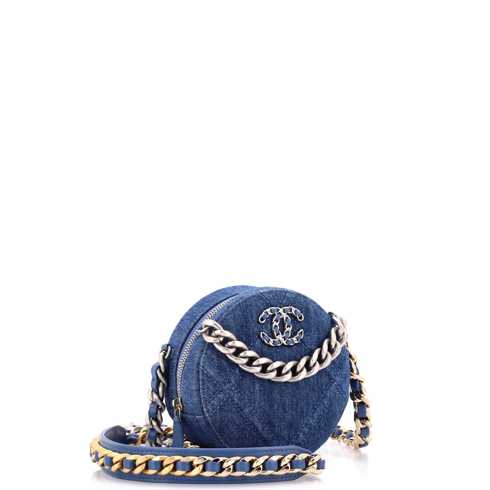 Chanel 19 Round Clutch With Chain