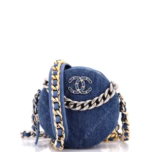 Chanel 19 Round Clutch With Chain