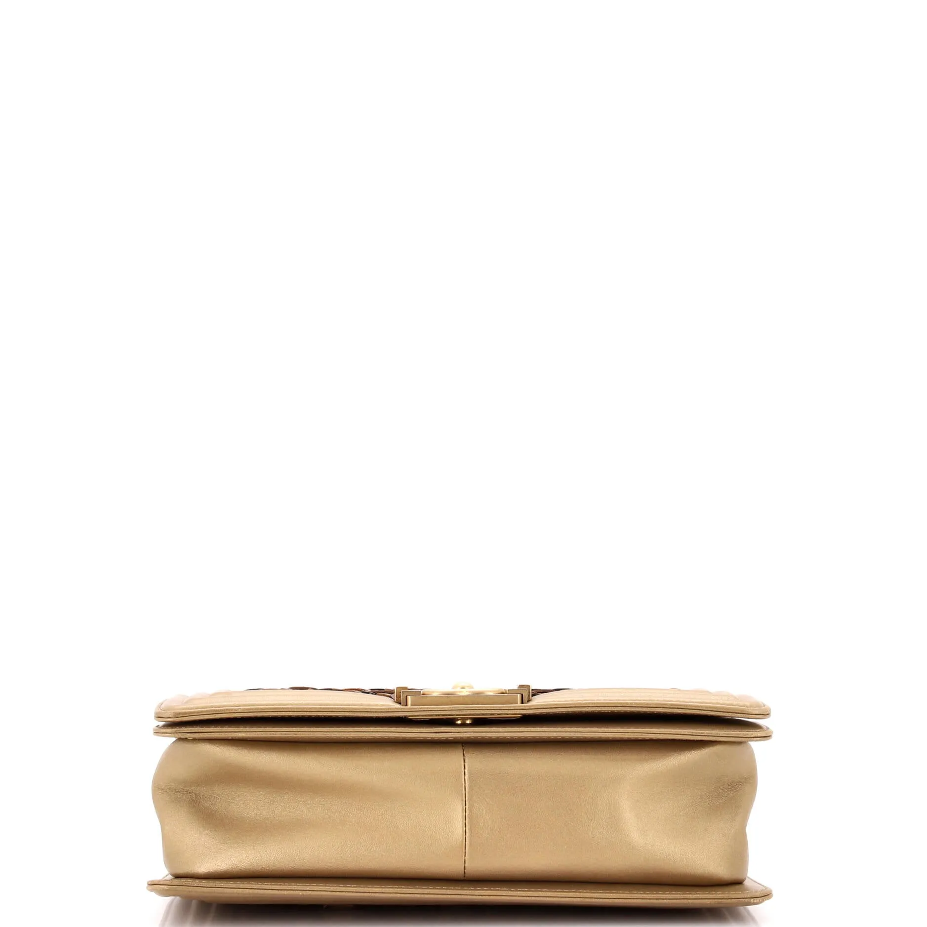 Chanel Boy Flap Bag Braided Metallic
