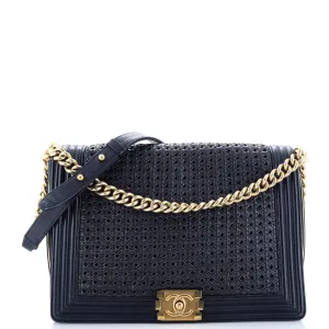 Chanel Boy Flap Bag Braided Sheepskin