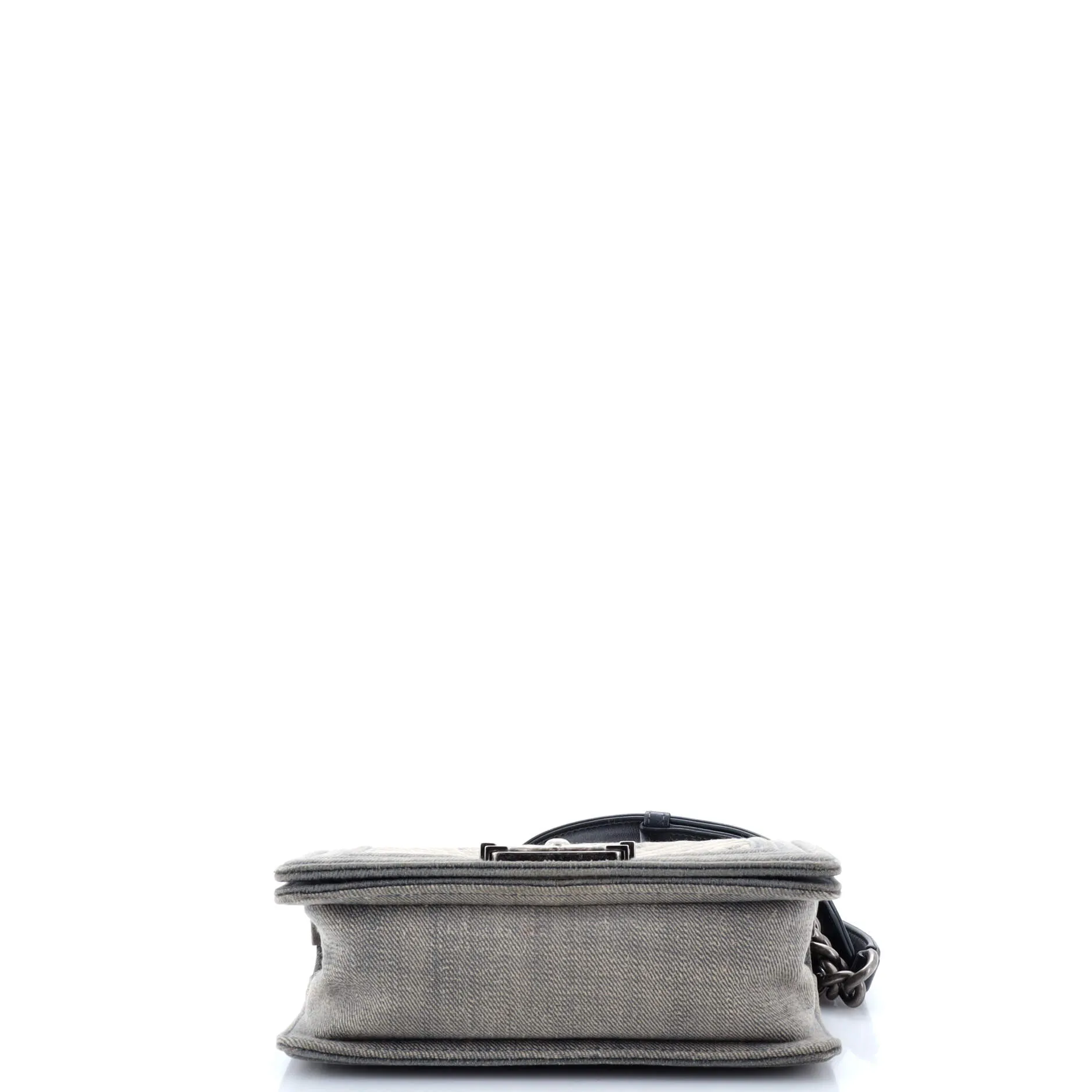 Chanel Boy Flap Bag Chevron Denim Small