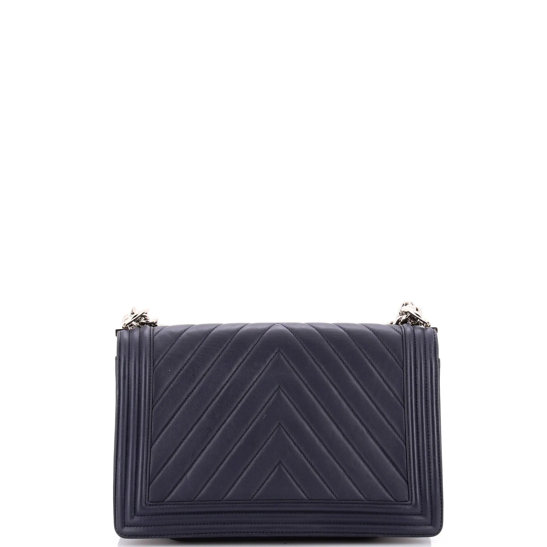 Chanel Boy Flap Bag Chevron Lambskin New